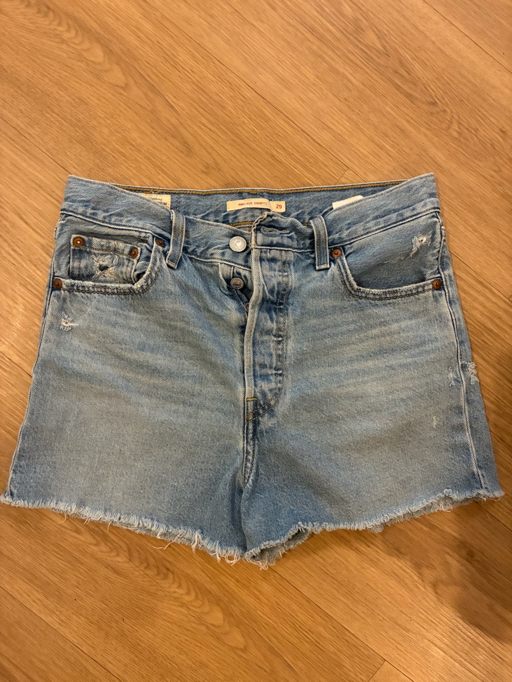 Levi's Light Blue Cutoff Denim Shorts